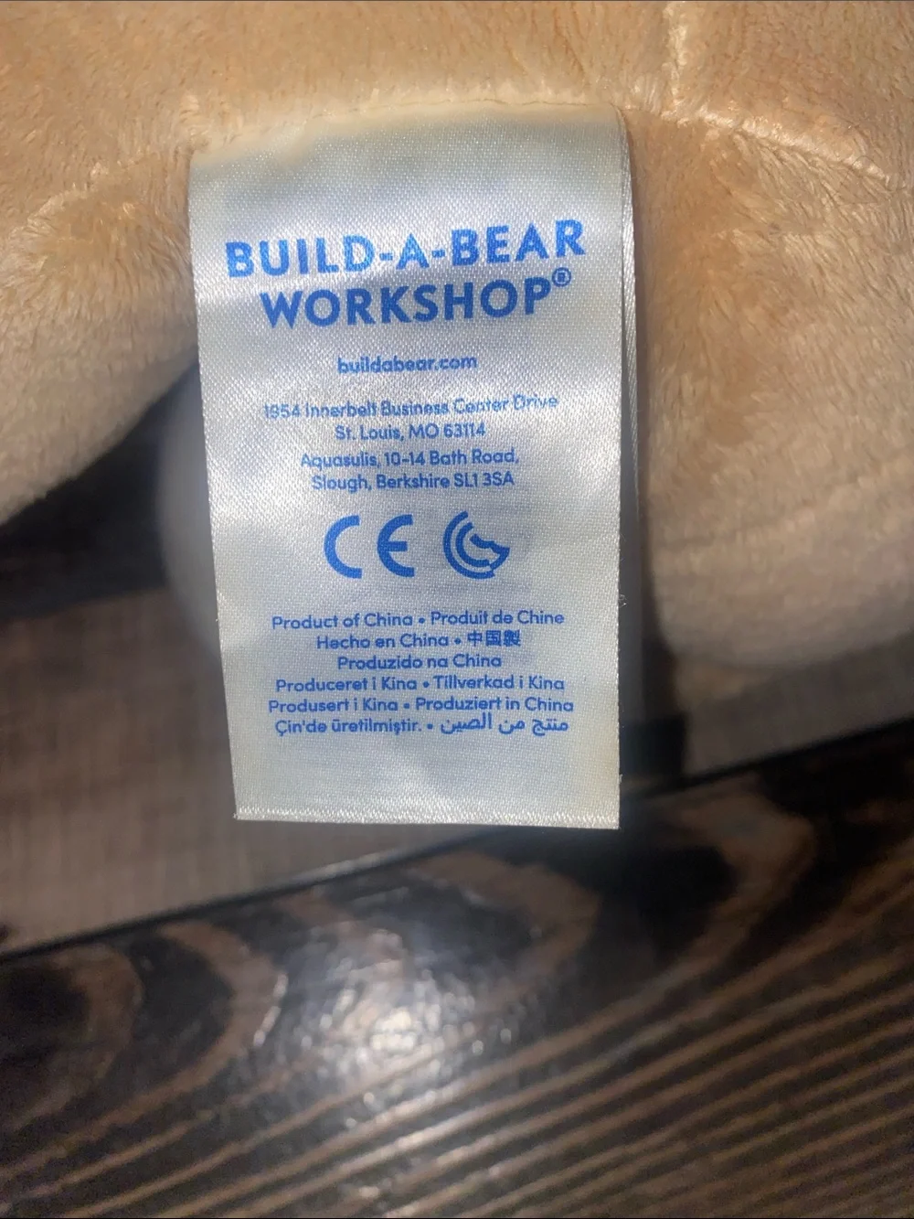 Build-A-Bear Tan & Cream Asthma and allergy friendly Teddy Bear Plush